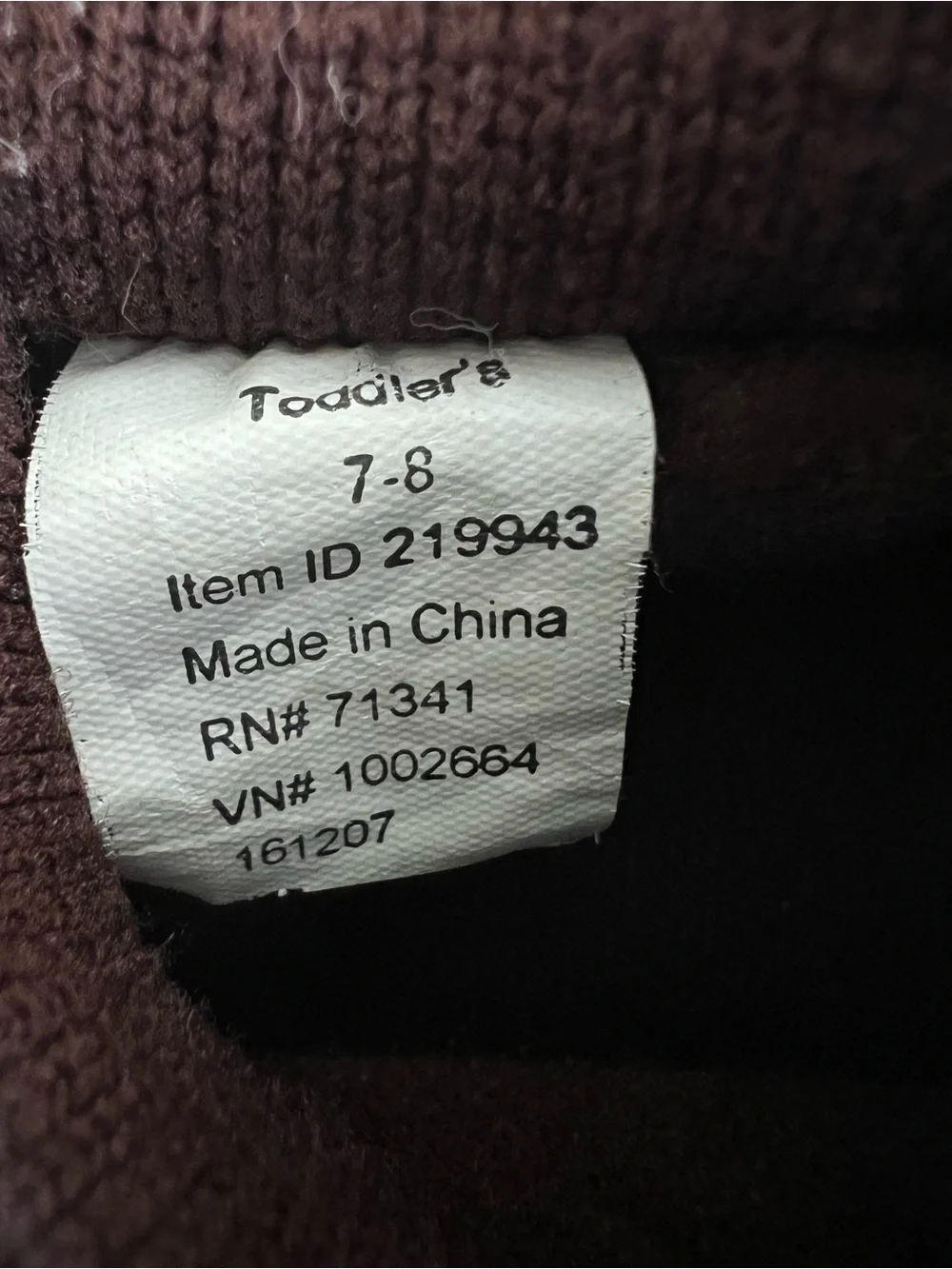 L.L.Bean Toddler Brown Bear Plush Slippers Size 7-8c Non-Slip Soft Cozy